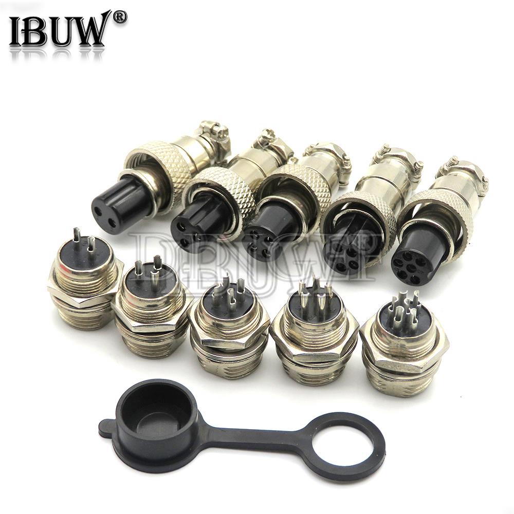 Wire Connector Cap - 1 компл./лот GX12 2/3/4/5/6/7-контактный штекер +