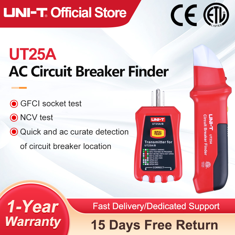 Circuit Breaker Finder - Тестер автоматических выключателей UNI-T UT25A (90-120В