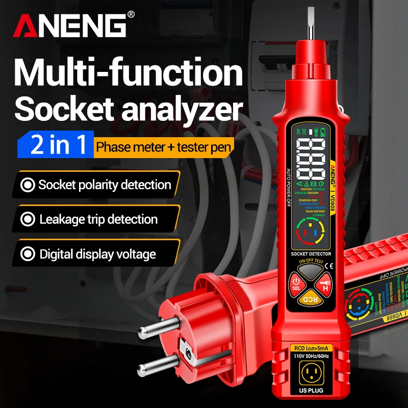 Тестер цепей ANENG VD808: Цифр – обзор и цена Circuit Breaker Finder